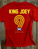 One Love Aberdeen Football Club Legends Joey Harper King Joey Stand Free Red Cotton T-Shirt No.9 Saltire