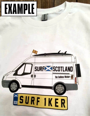 Surf Scotland Vanlife Personalised T-Shirt