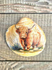 Decoupage Highland Cow Seashell