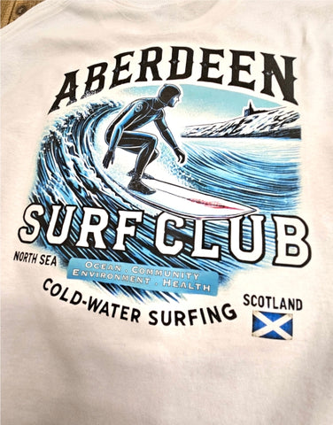 Aberdeen Surf Club T-Shirt Scottish Surfing Aberdeen Scotland Surf Club Aberdeen Cold Water Surfing