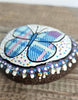 Hand Decorated & Painted Butterfly Pebble