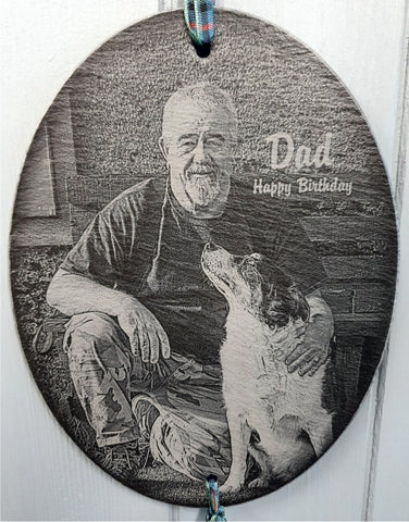 Oval Photo Slate (Portrait)
