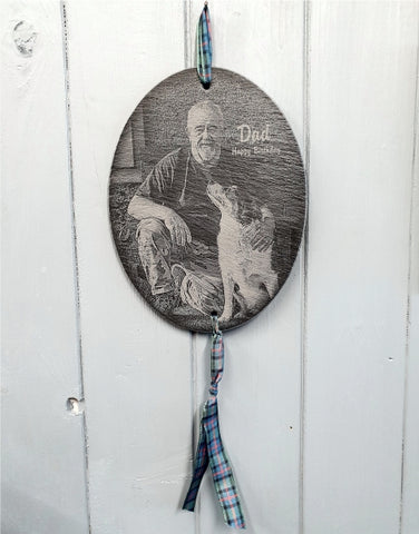 Oval Photo Slate (Portrait)