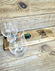 Handcrafted Reclaimed Timber Flight Tray c/w Glencairn Glasses Rampant Lion