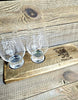 Handcrafted Reclaimed Timber Flight Tray c/w Glencairn Glasses Rampant Lion