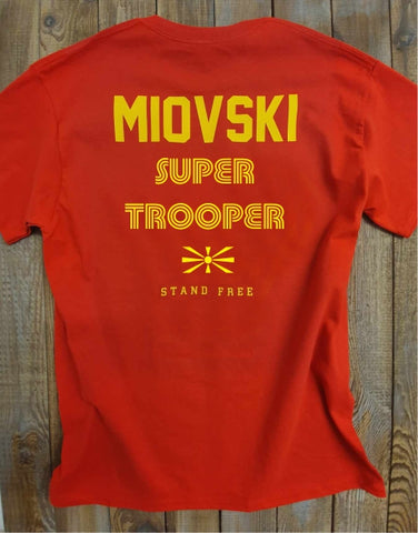 One Love MIOVSKI SUPER TROOPER T - RED/GOLD