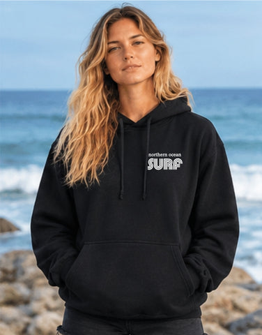 Northern Ocean Surf Unisex Hoody - Black