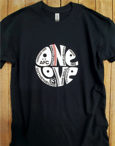 One Love European Tour T (Black Tshirt White/Red Graphic)