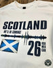Scotland Tartan Seismic Waves T - White (Adult)