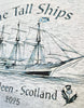 The Tall Ships Aberdeen Scotland Ash Grey T-Shirt with Tall Ship graphic and saltire and thistles