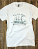 The Tall Ships Aberdeen Scotland White Cotton T-Shirt with Tall Ship graphic and saltire and thistles