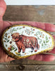 Hand Decorated & Painted Highland Cow Pebble