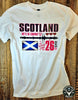 Scottish Lassie Tartan Seismic Waves T - White (Adult)