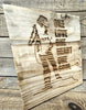 Handcrafted Reclaimed Timber Plaque - One Love One Heart One Soul