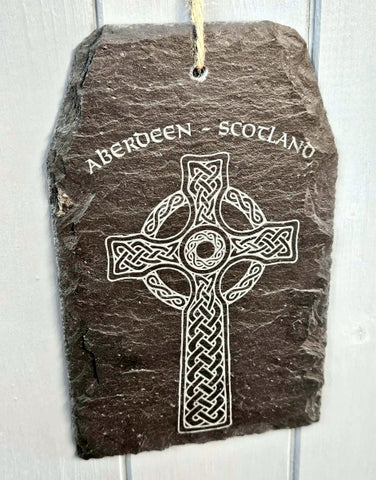 Handcrafted Slate Plaque-Celtic Cross