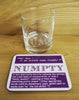 Coaster & Dram Glass Scottish Dialect Word (Numpty)
