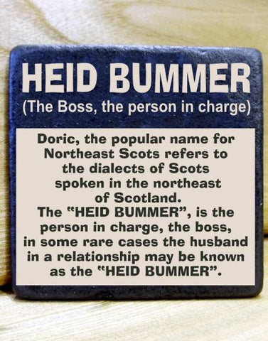 Slate Photo Coaster Doric Dialect (C2)