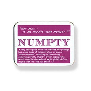 Scottish Dialect Coaster - NUMPTY
