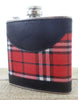 Stewart Royal with Leather Trim Tartan Hip Flask - 6oz