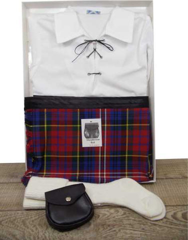 Scottish Baby Braveheart Kilt Outfit 2-3 years - MacPherson Red Tartan