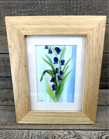 "Bluebells" Original Water Based Oil Painting by Margaret Burns Miles