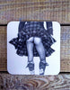 Cheeky Scottish Man in Kilt Coaster