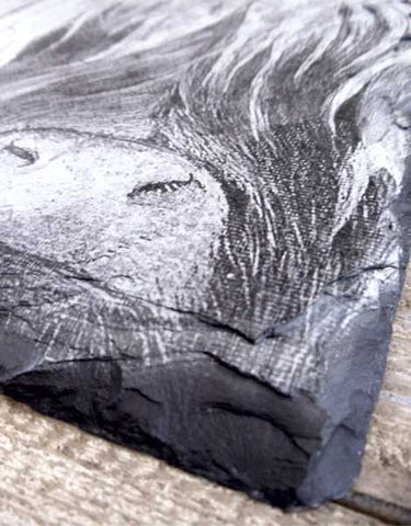 "Wee Heilan Coo" Slate Wall Plaque