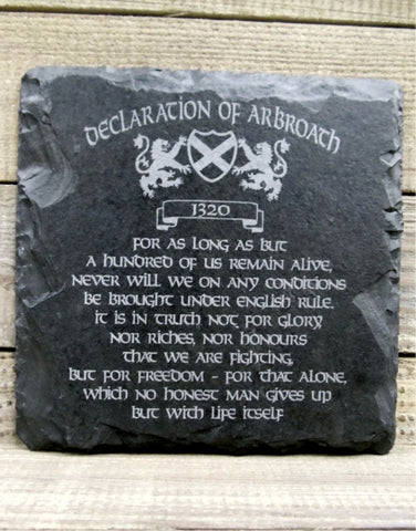 Declaration of Arbroath Slate Wall Plaque