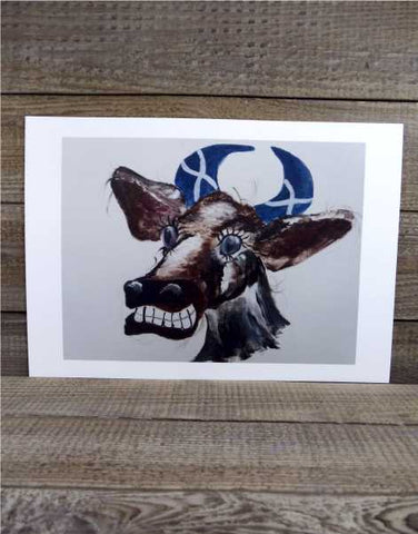"Saltire Moo" Print by Margaret Burns Miles