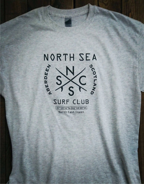North Sea Surf Club - Adult T ash grey