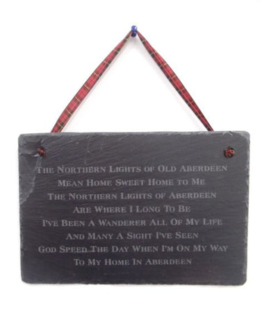 Slate Plaque - Northern Lights Of Old Aberdeen
