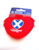 Scotland Rubber Saltire Heart Shaped Purse