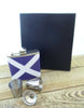 Saltire/St Andrew's Cross Hip Flask Gift Set