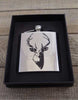Stainless Steel Stags Head 6oz Hip Flask