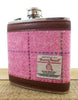 Harris Tweed Hip Flasks 6oz - Pink