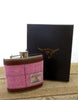 Harris Tweed Hip Flasks 6oz - Pink