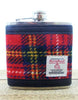 Harris Tweed Hip Flask 6oz - Stewart Royal