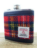 Harris Tweed Hip Flask 6oz - Stewart Royal