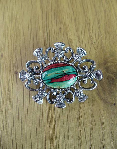 Heathergems Scottish Thistle Brooch