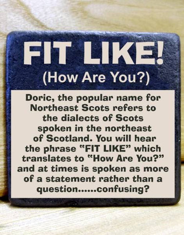 Slate Photo Coaster Doric Dialect (C2)