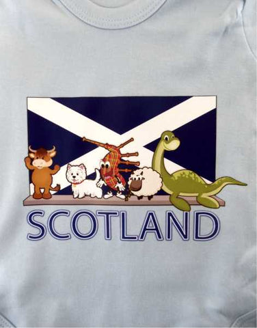 Scotland Icons Baby Grow