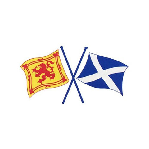 Scotland Crossed Flags Sticker