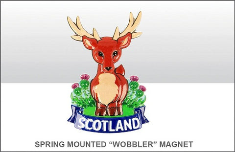Spring Mounted "Wobbler" Stag Fridge Magnet