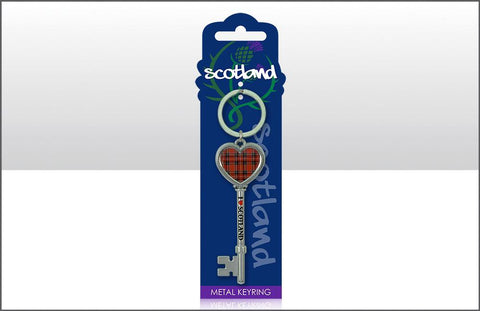 Scotland Key Tartan Heart Keyring