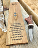 "BANNOCKBURN" Handcrafted Ornamental Sgian Dubh & Solid Oak Wall Plaque - Piece No. JMC002