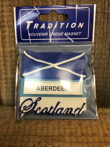 Aberdeen Scotland Saltire Resin Fridge Magnet