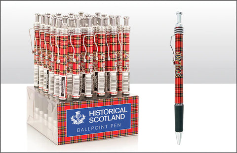 Red Tartan Scotland Pen