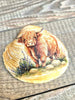 Decoupage Highland Cow Seashell