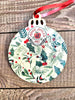 Decoupage Highland Cow Christmas Hanging Ornament