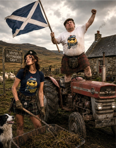 No Scotland No Party SMILEY - Navy T-Shirt